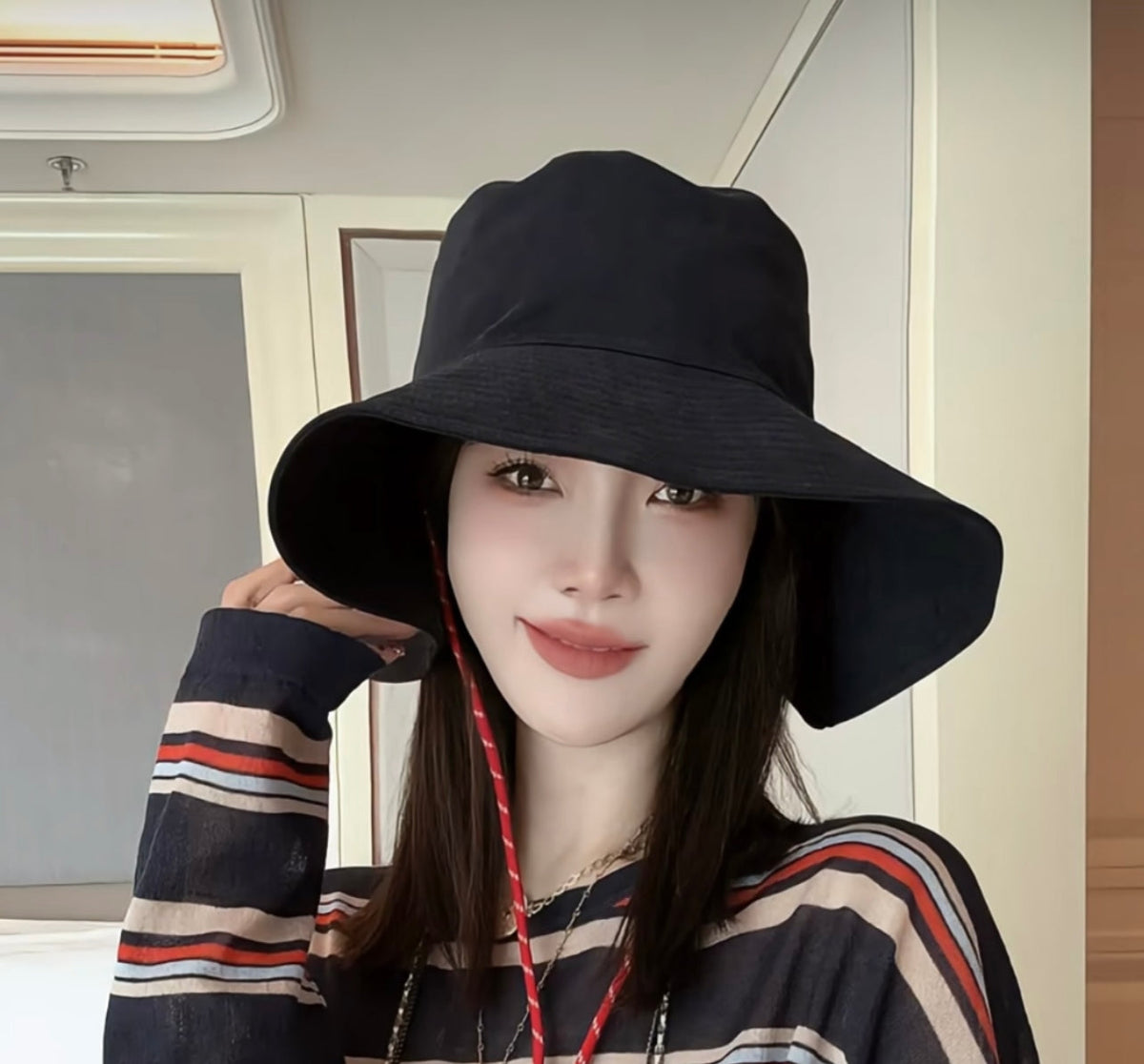 MIU MIU Wide Brim Bucket Hat