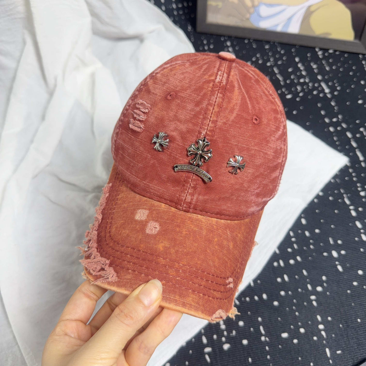 Chrome Hearts Vintage Distressed Baseball Cap